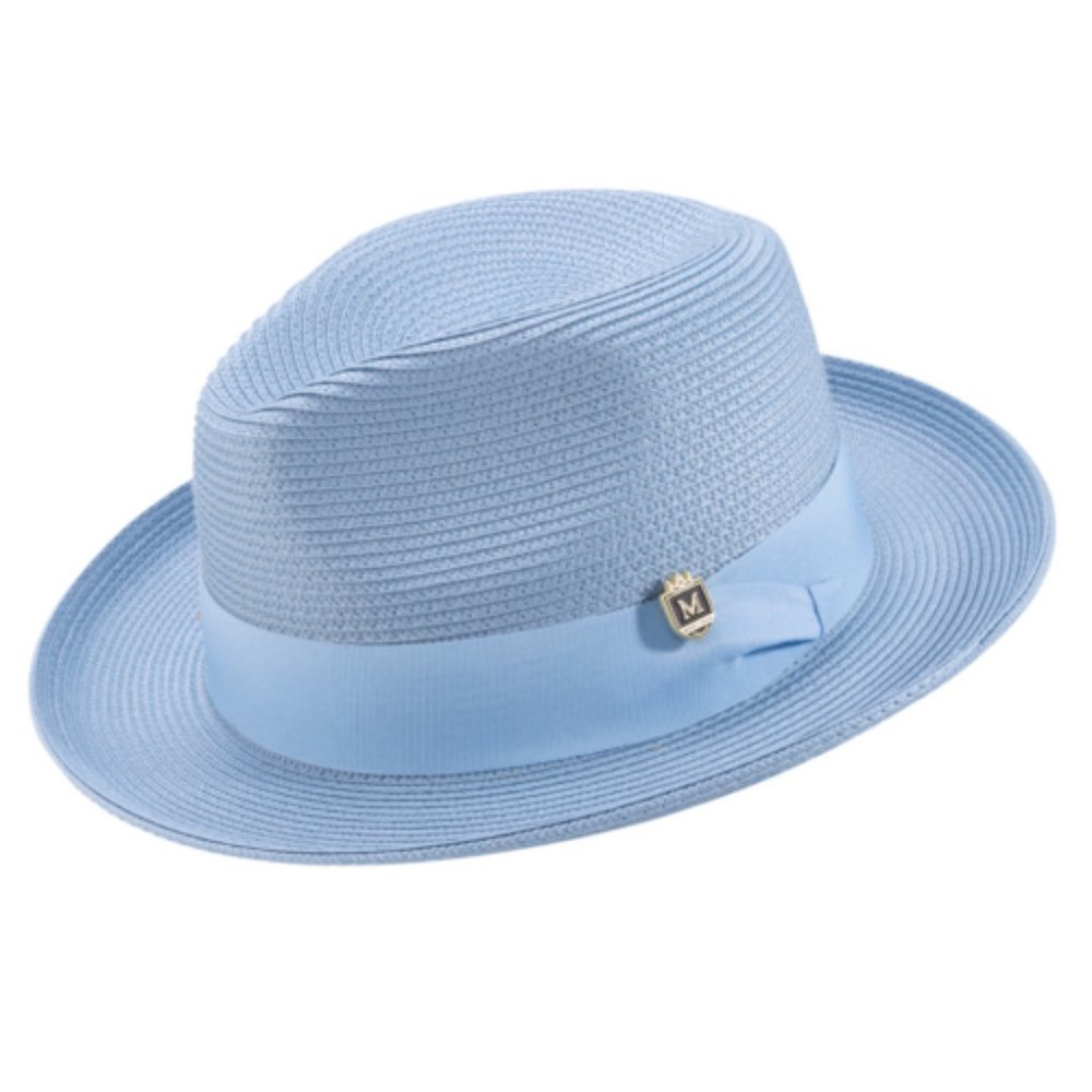 - MONTIQUE CAROLINA Braided Wide Brim Pinch Fedora H-42